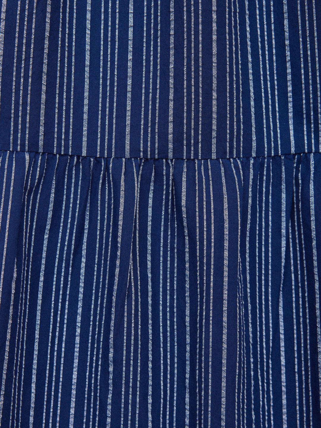 Alicia Long Sleeve Tiered Stripe Dress - Navy & White