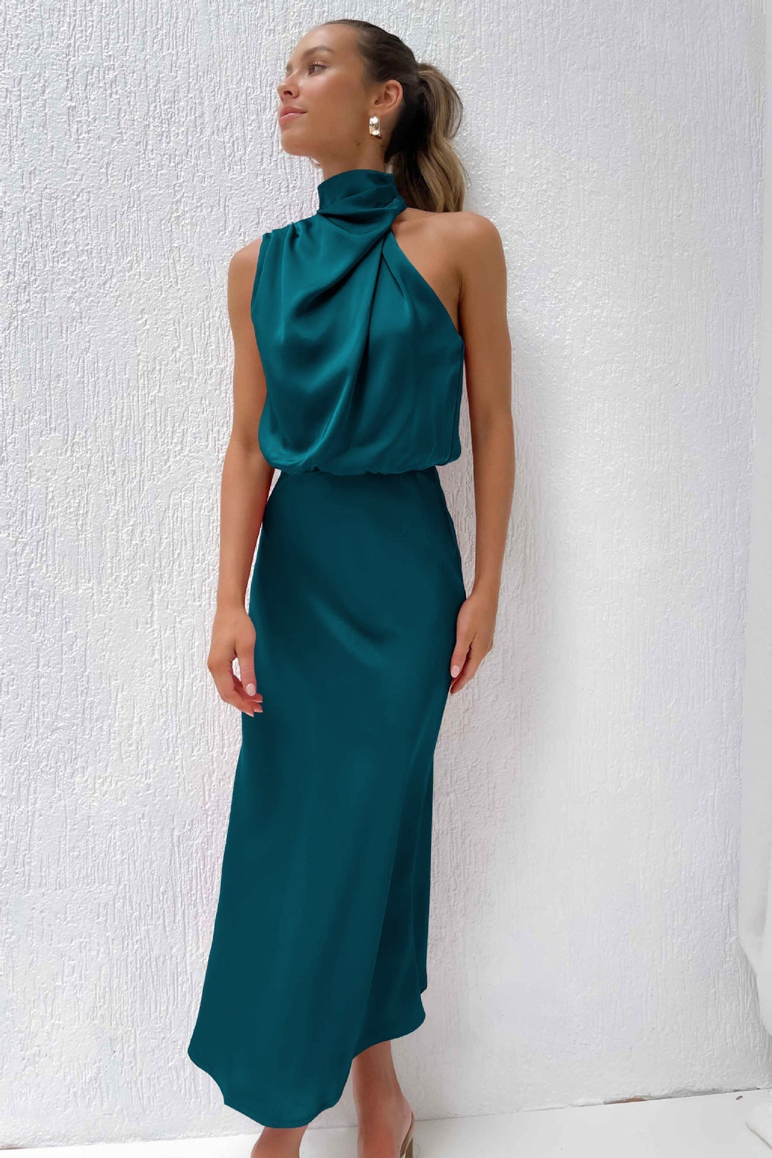 Quentin Dress Sahara Draped