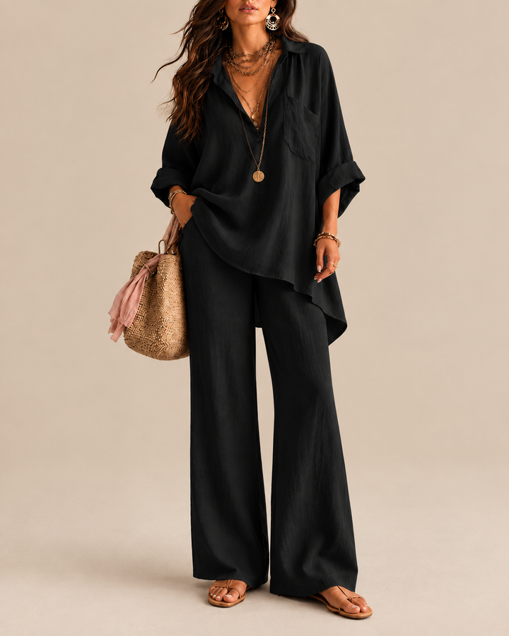 Casual Cotton Linen Shirt and Pants