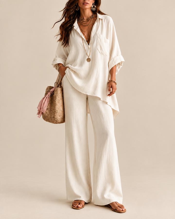 Casual Cotton Linen Shirt and Pants