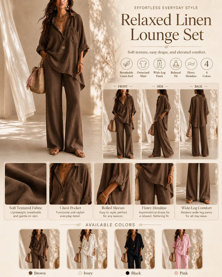 Casual Cotton Linen Shirt and Pants