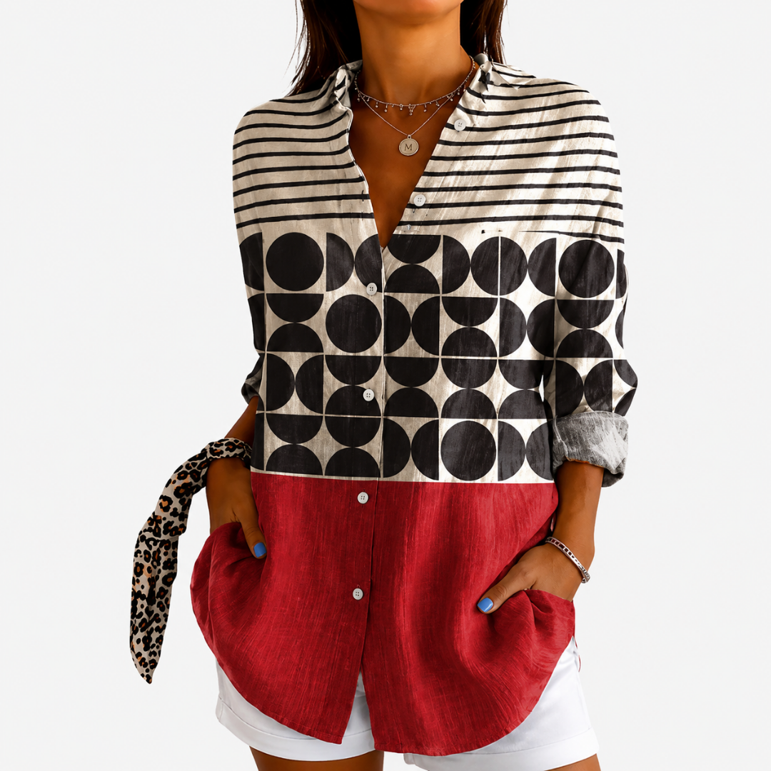 Jannette™︎ Colour Block Blouse
