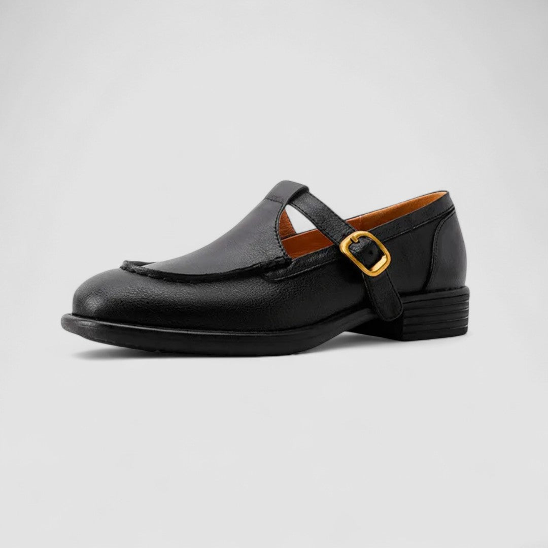 Avery - Orthopedic Leather Mary Jane Shoes with Square Toe
