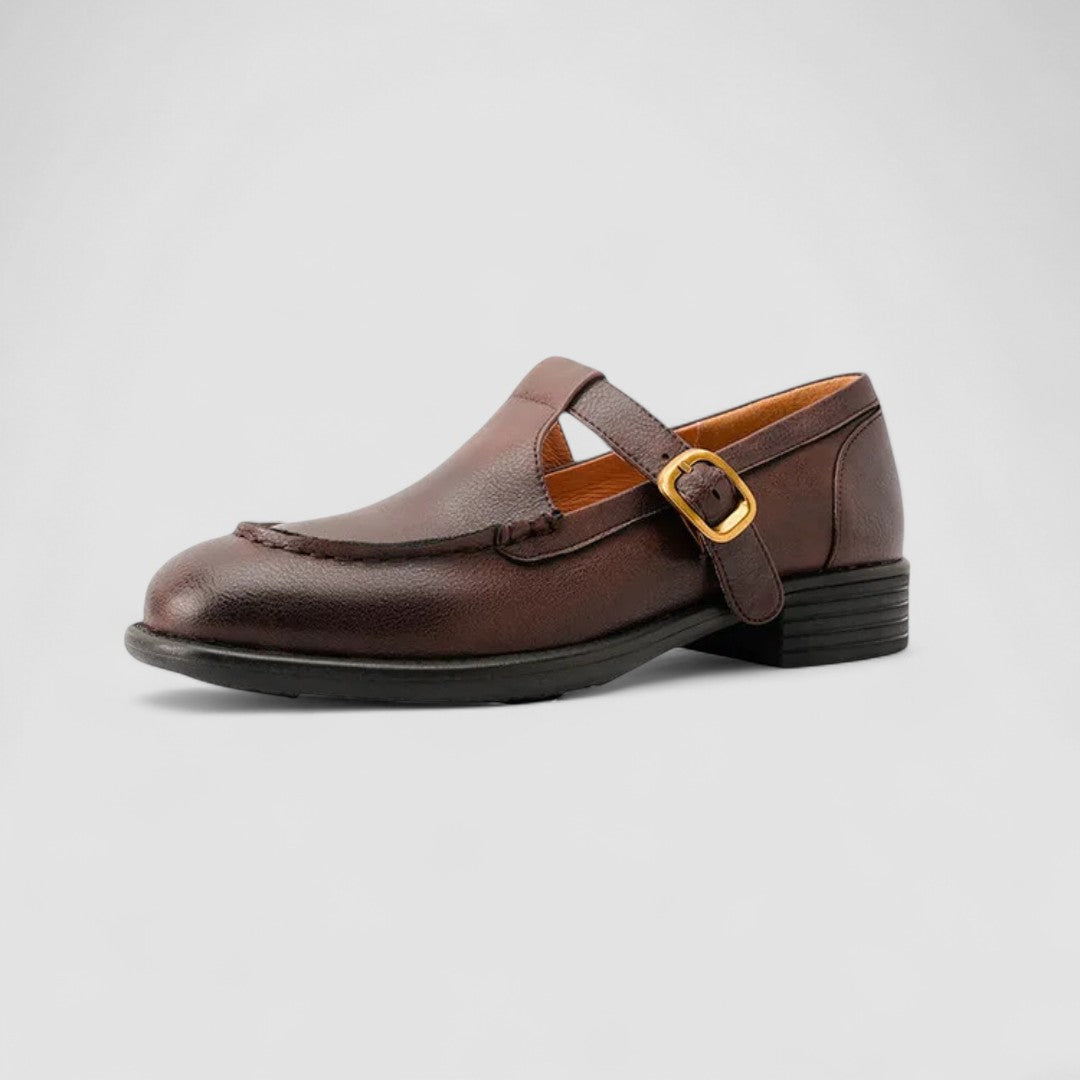 Avery - Orthopedic Leather Mary Jane Shoes with Square Toe