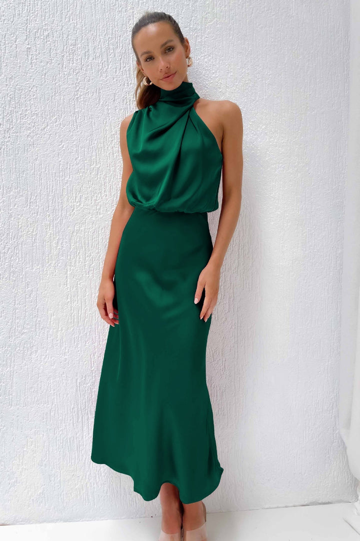 Quentin Dress Sahara Draped