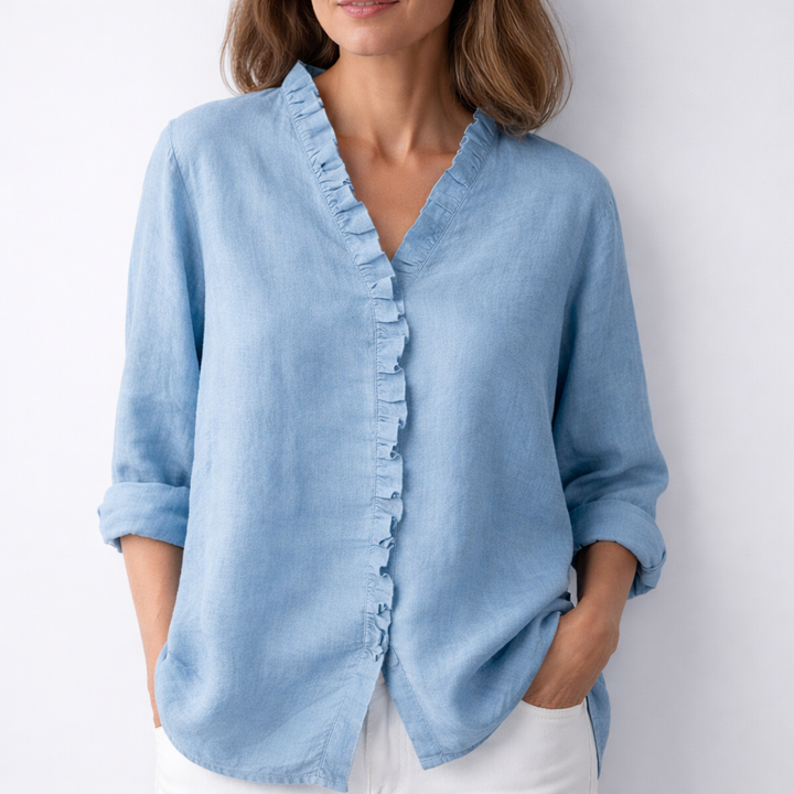 Viola | Elegant Ruffled Shirt