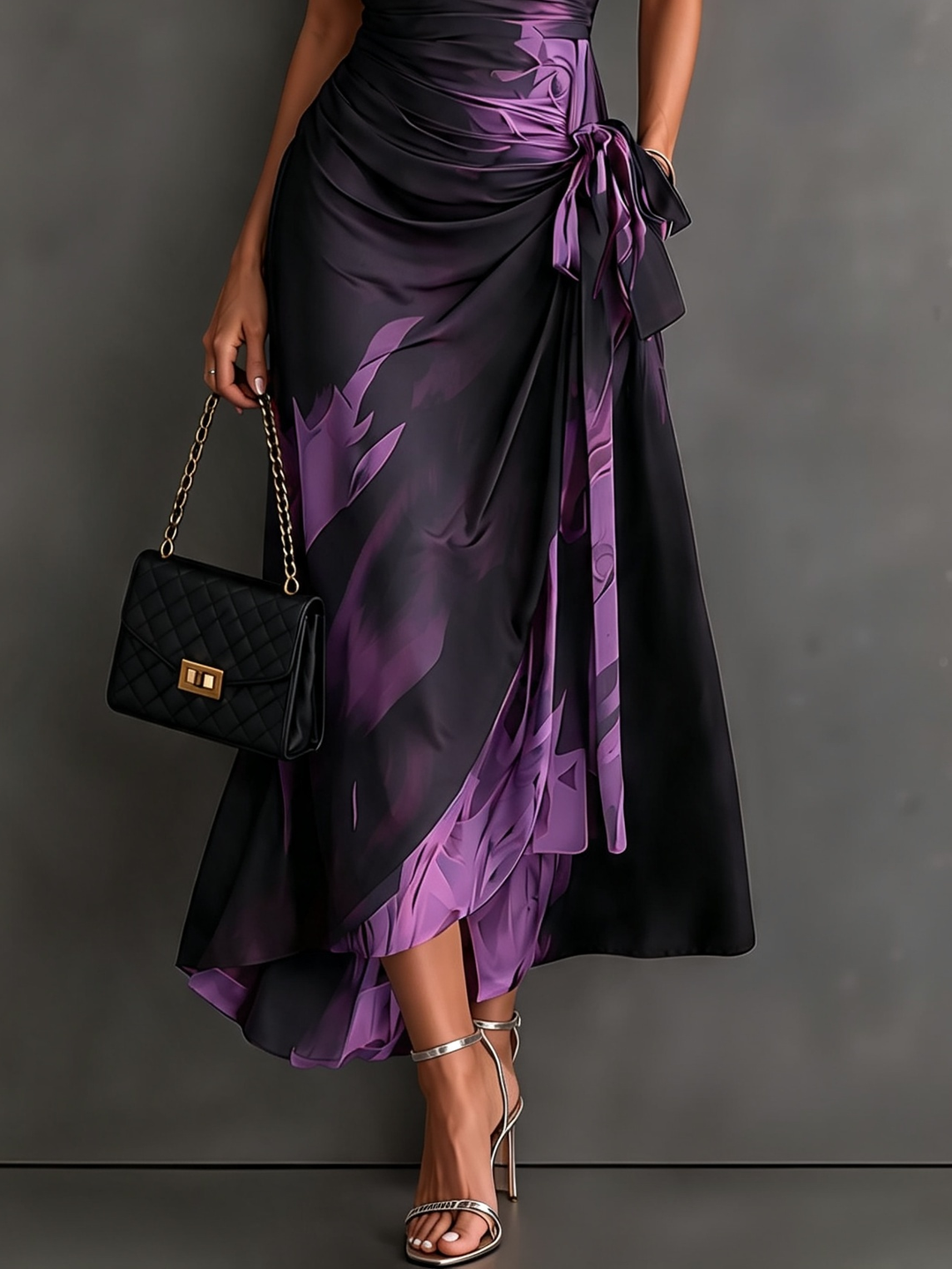 Marielle | Abstract Wrap Midi Dress