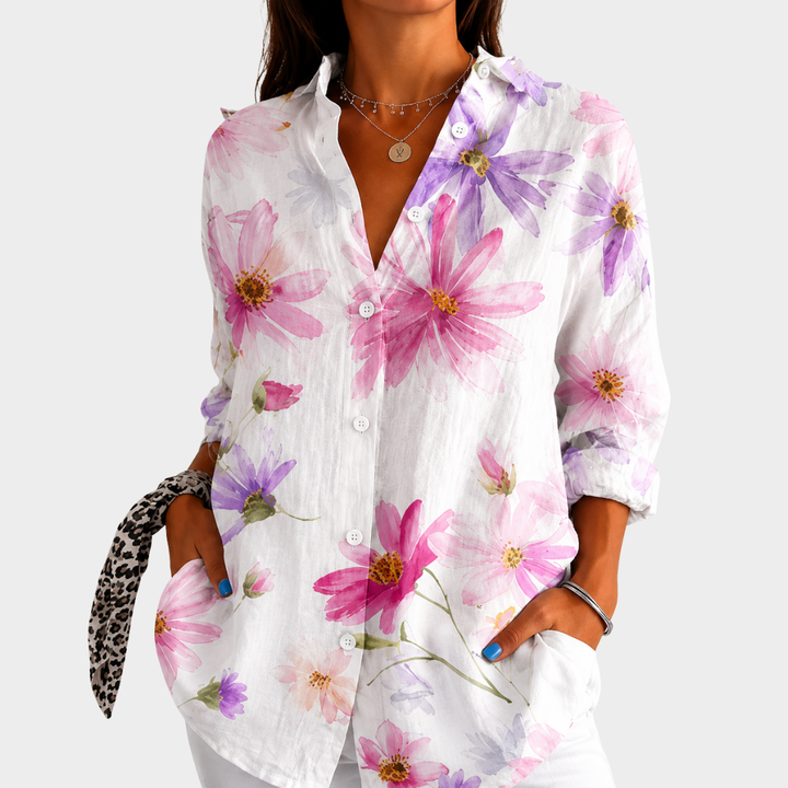 Grace™ Black Blossom Watercolour Blouse