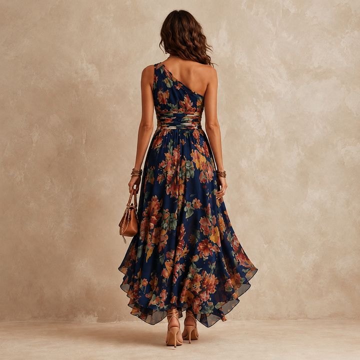 Amelia | One-Shoulder Floral Maxi