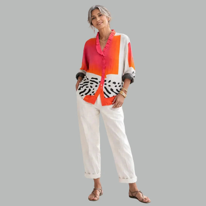 Sara™ Relaxed Print Blouse