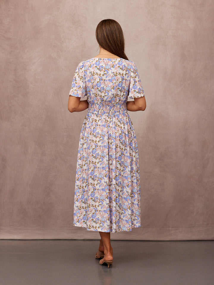 Maddie Short Sleeve Dress - Floral Print