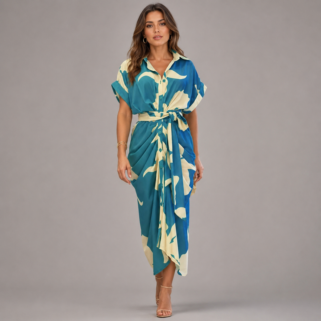 Glam Lapel Dress