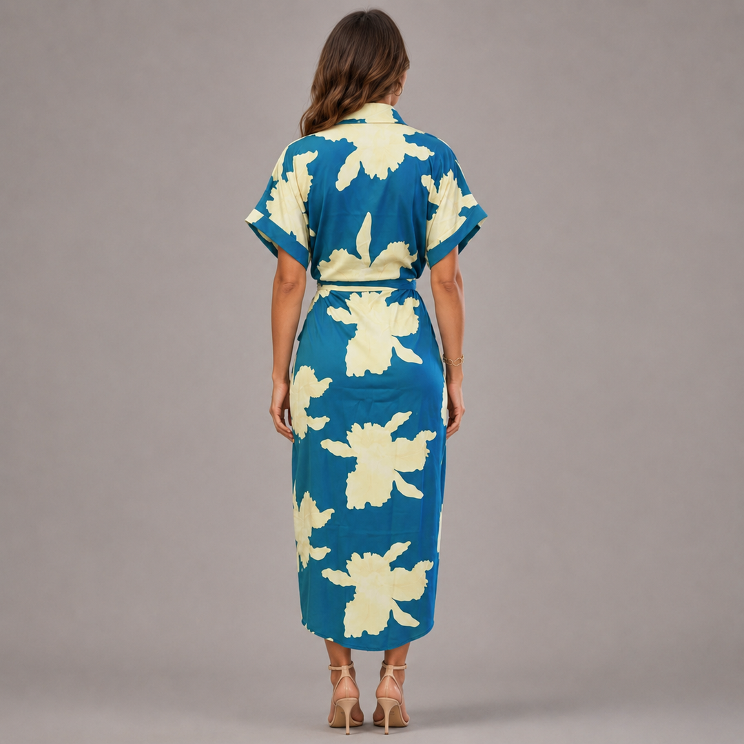 Glam Lapel Dress