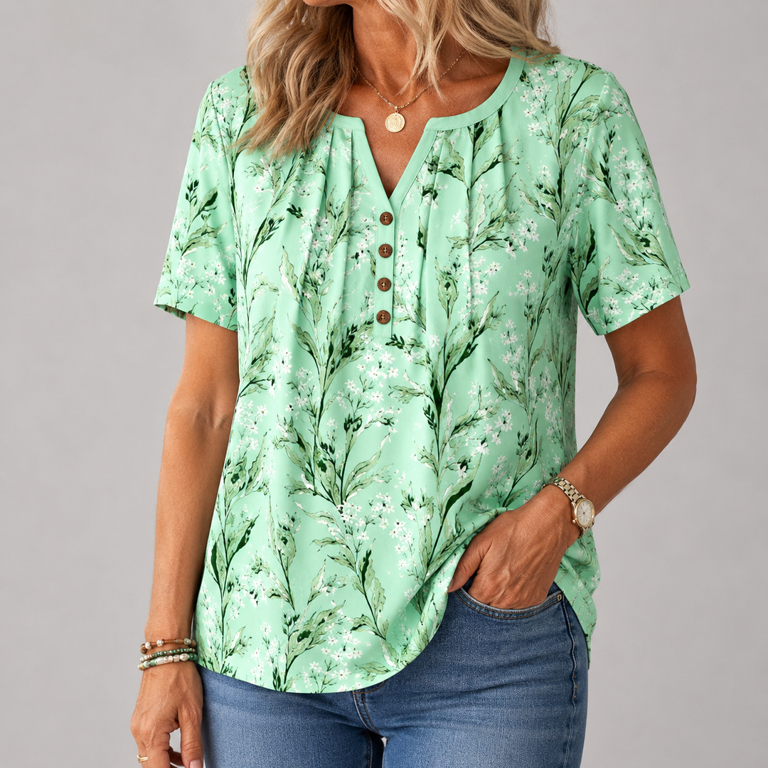 Bonnie™ Botanical Tunic Blouse