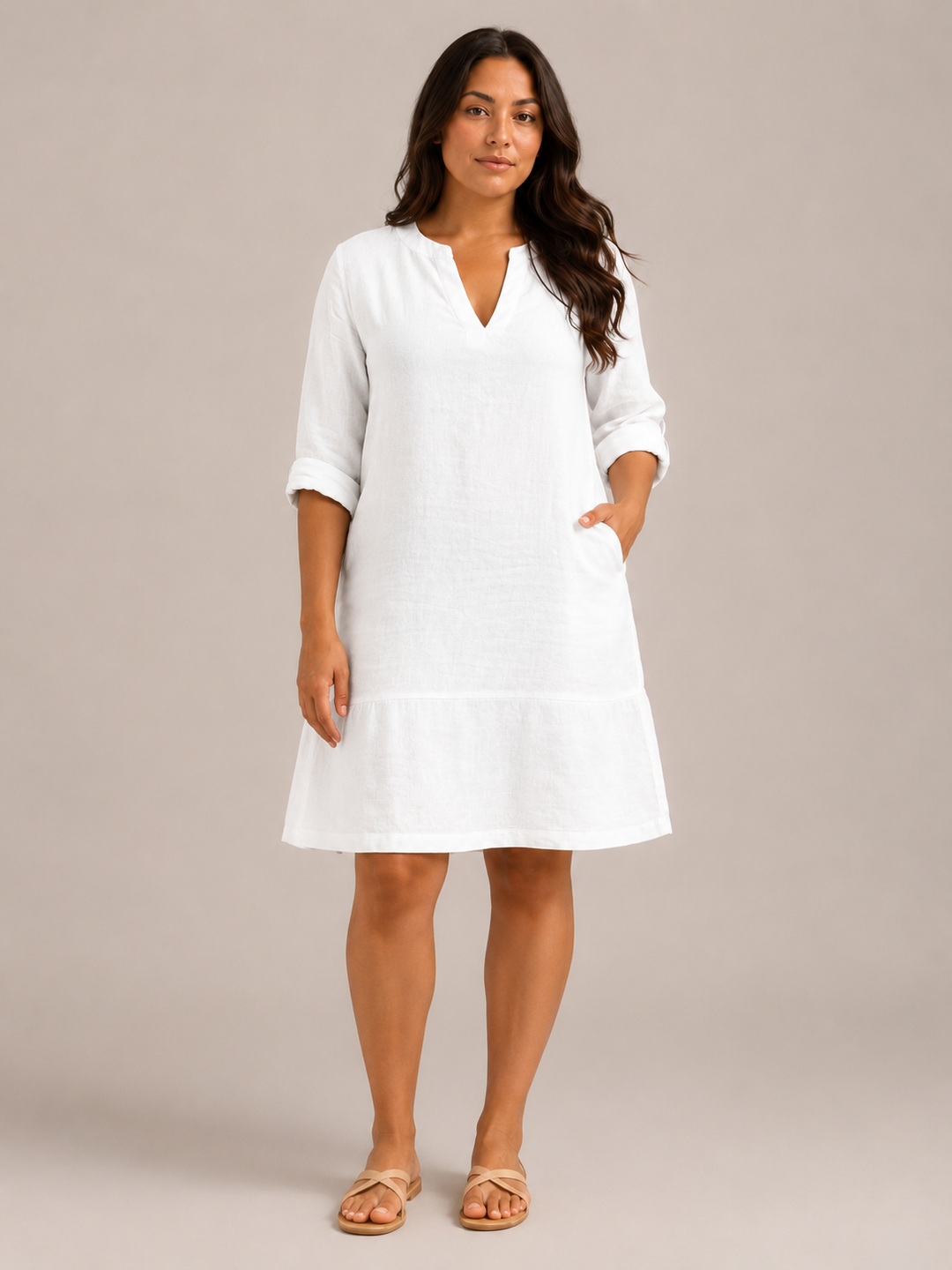 Nikki - Summer Dress with V-Neck and Relaxed Fit