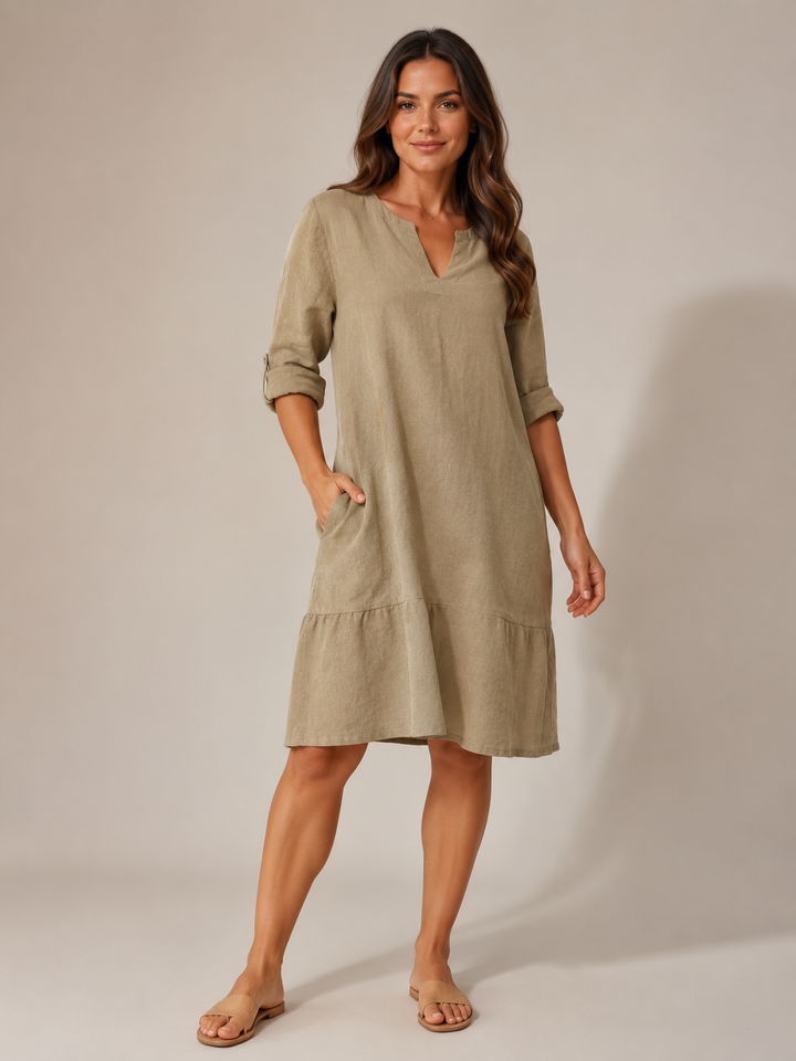 Nikki - Summer Dress with V-Neck and Relaxed Fit