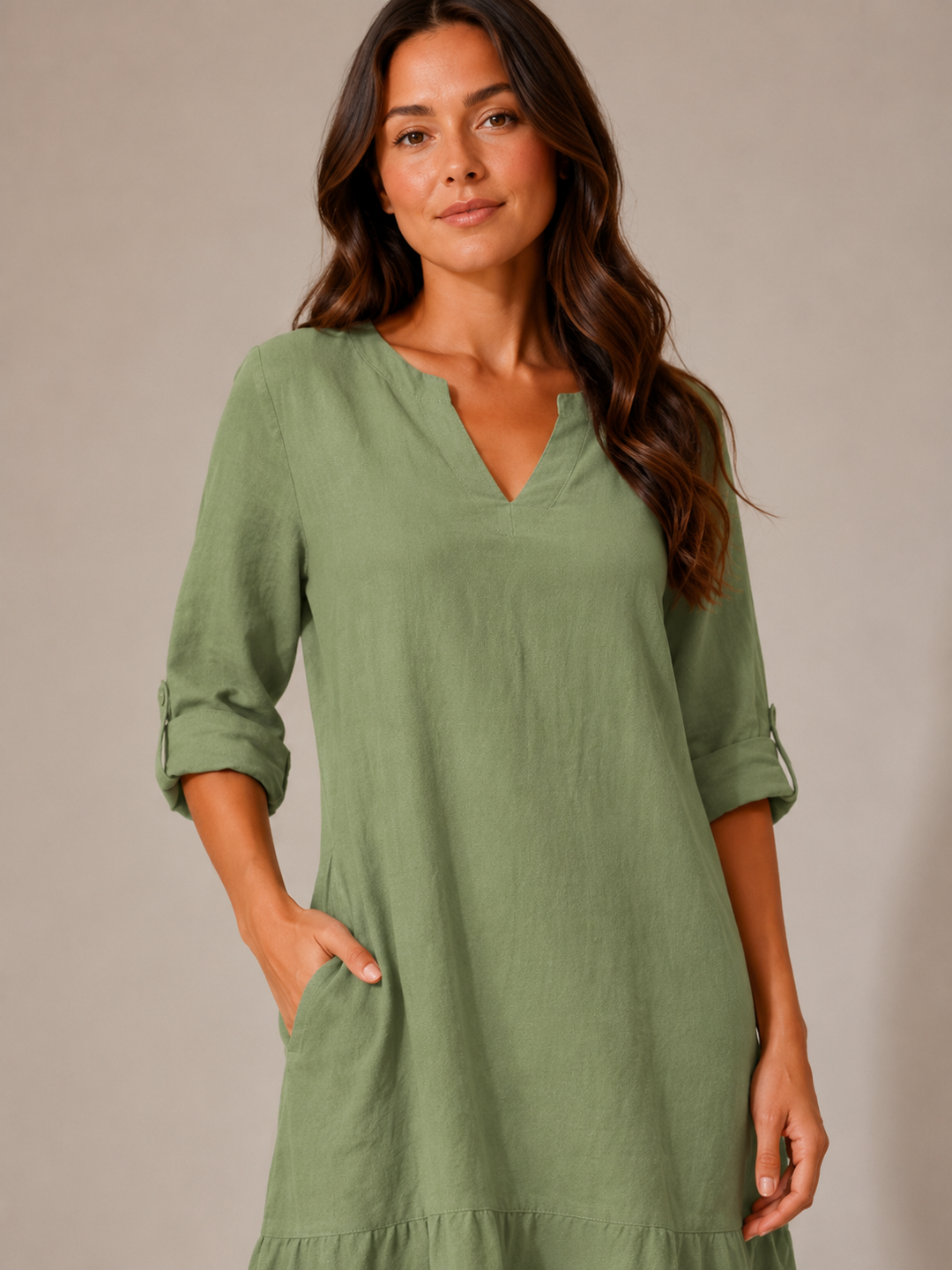 Nikki - Summer Dress with V-Neck and Relaxed Fit