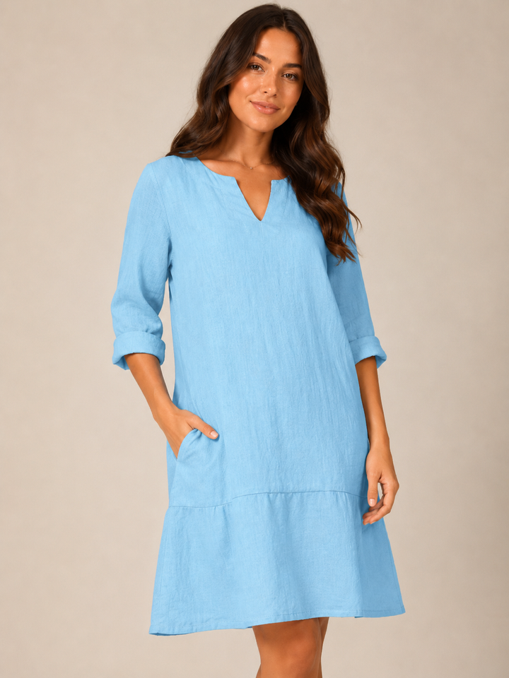 Nikki - Summer Dress with V-Neck and Relaxed Fit