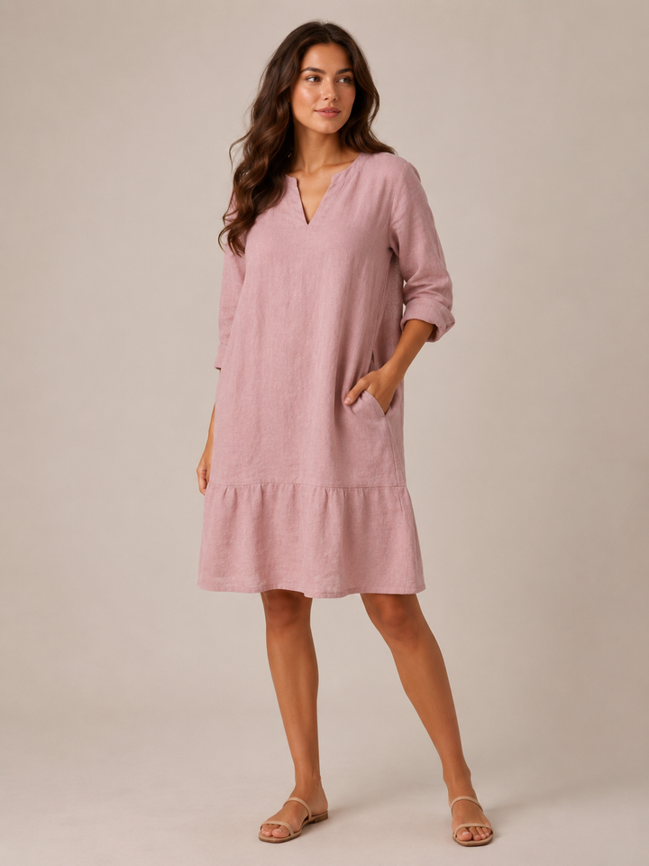 Nikki - Summer Dress with V-Neck and Relaxed Fit