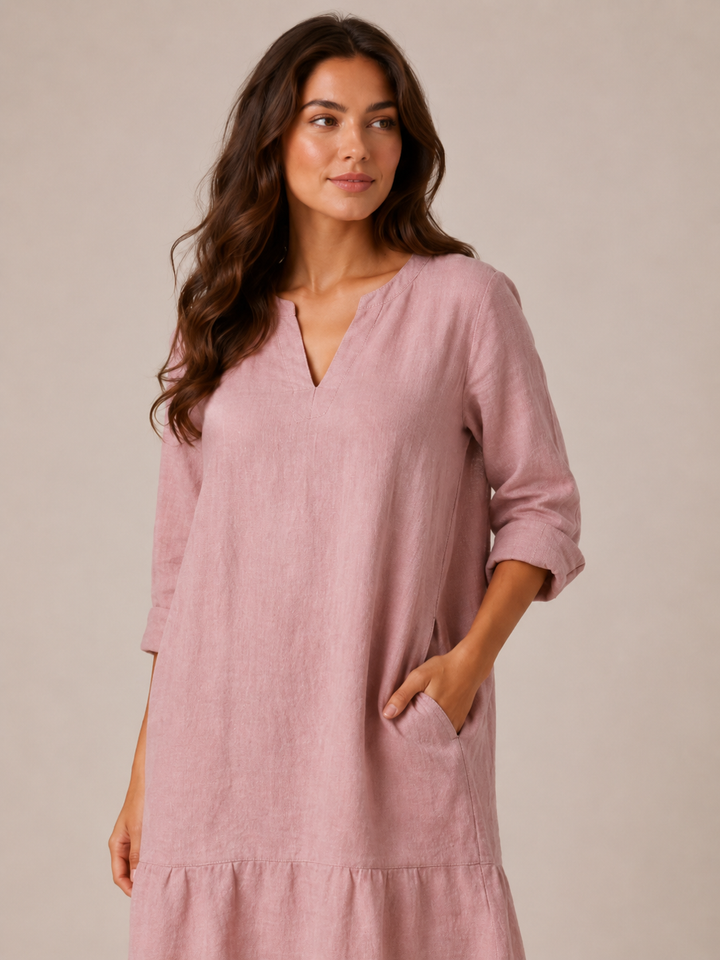 Nikki - Summer Dress with V-Neck and Relaxed Fit