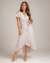 Maris- Wrap Dress with Floral Print and V-Neck