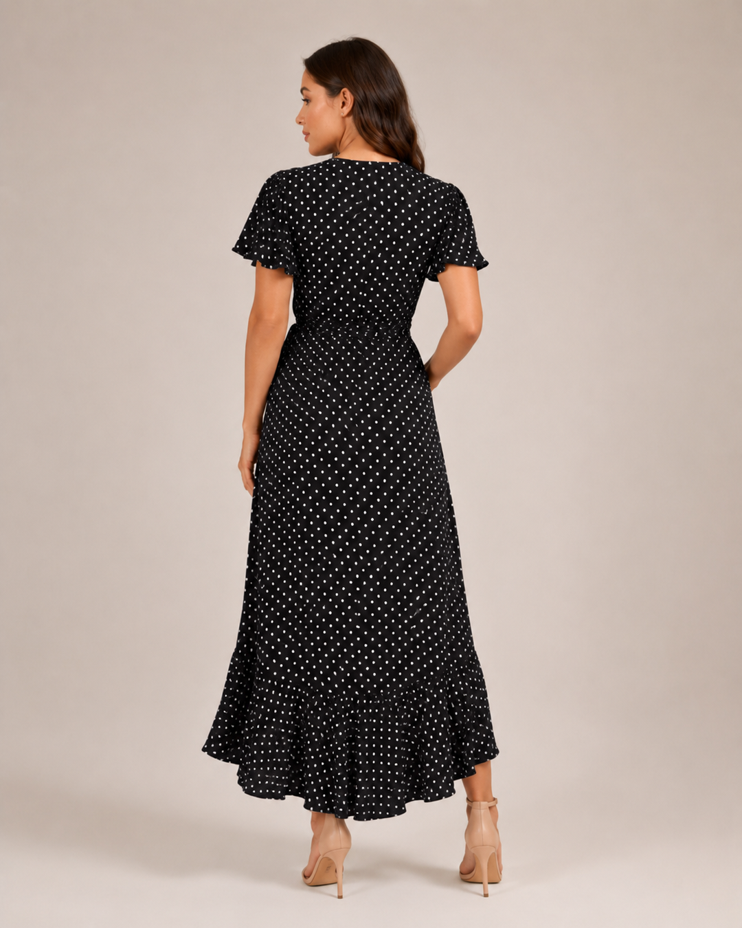 Maris- Wrap Dress with Floral Print and V-Neck