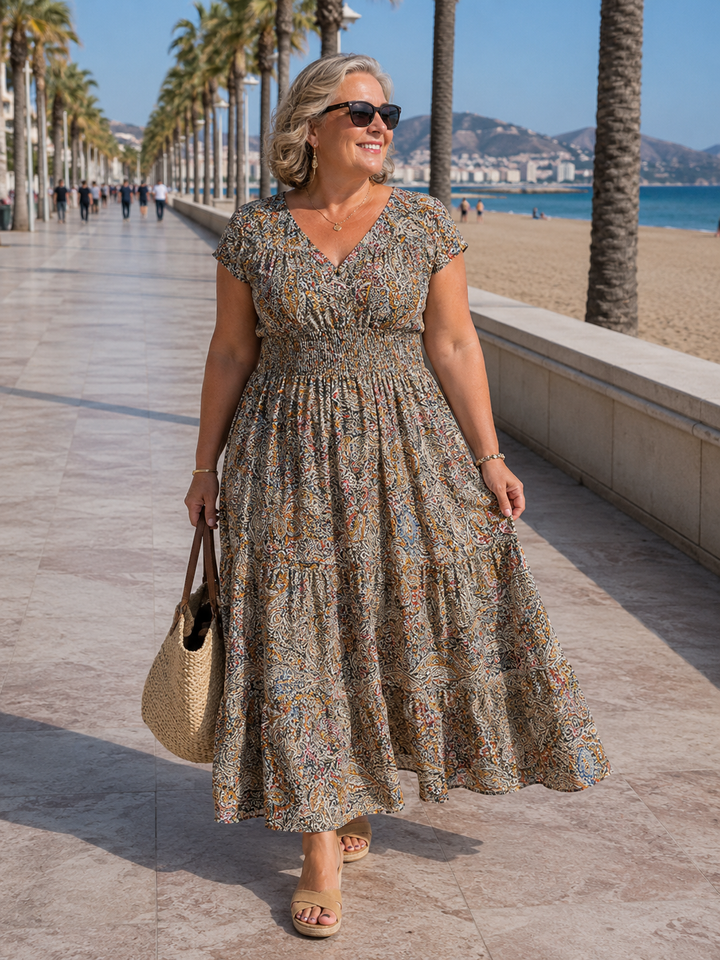 Boho Maxi Summer Dress with Vibrant Colours for Women | Jente