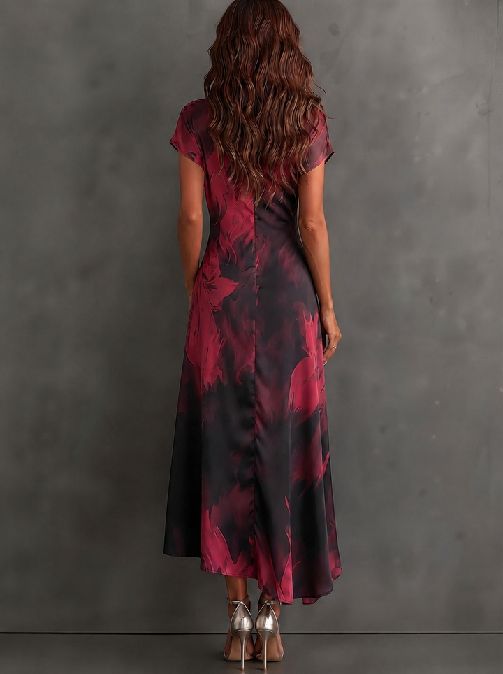 Marielle | Abstract Wrap Midi Dress
