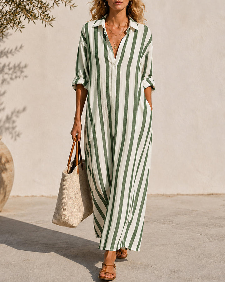 Coastal Stripe Easy Maxi Dress