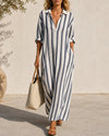 Coastal Stripe Easy Maxi Dress