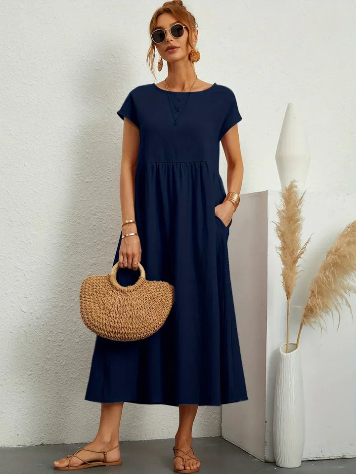 MAXINE | FLUID ELEGANT TIMELESS MIDI DRESS