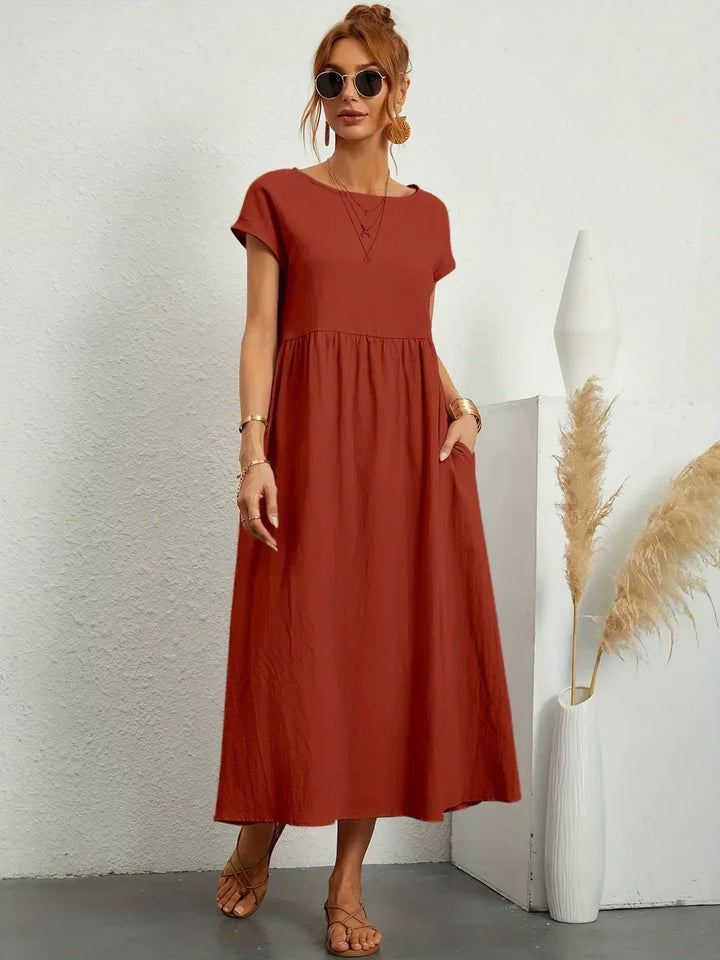 MAXINE | FLUID ELEGANT TIMELESS MIDI DRESS