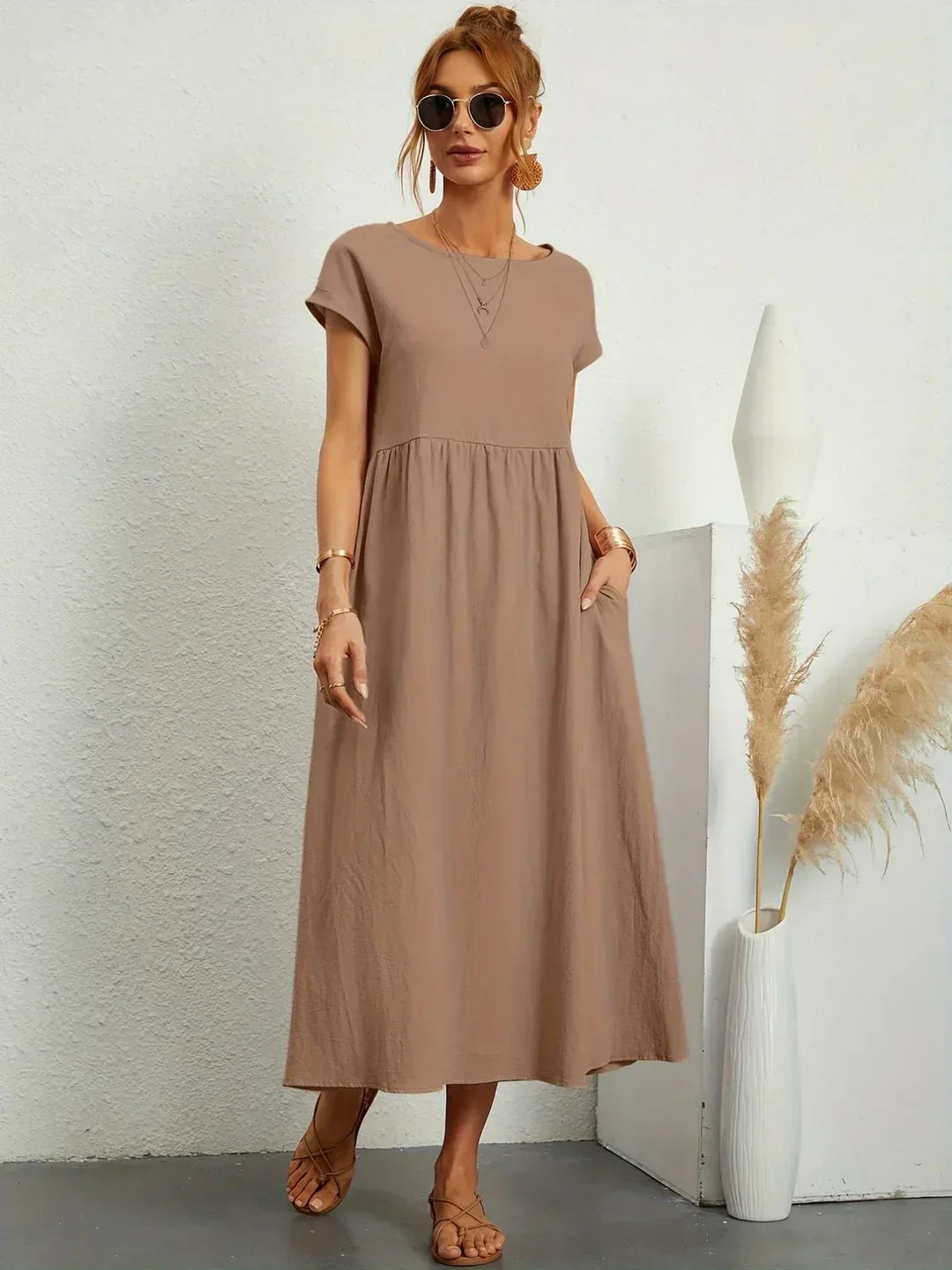 MAXINE | FLUID ELEGANT TIMELESS MIDI DRESS