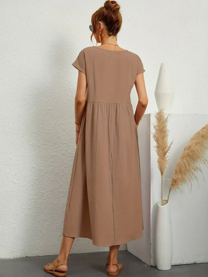 MAXINE | FLUID ELEGANT TIMELESS MIDI DRESS