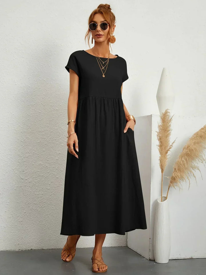 MAXINE | FLUID ELEGANT TIMELESS MIDI DRESS