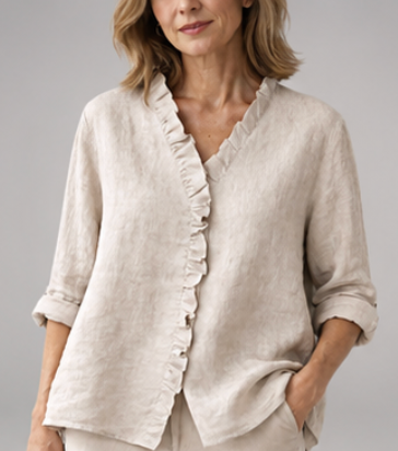 Viola | Elegant Ruffled Shirt
