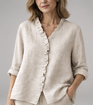 Viola | Elegant Ruffled Shirt