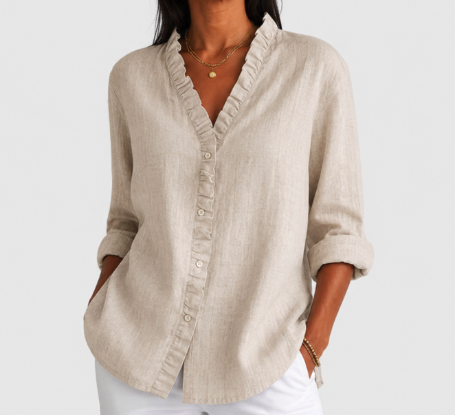 Viola | Elegant Ruffled Shirt