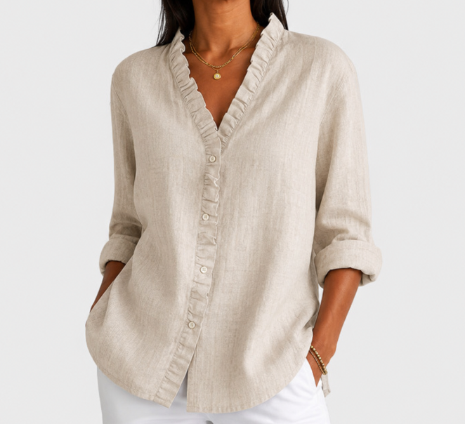 Viola | Elegant Ruffled Shirt