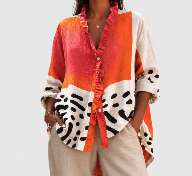 Sara™ Relaxed Print Blouse