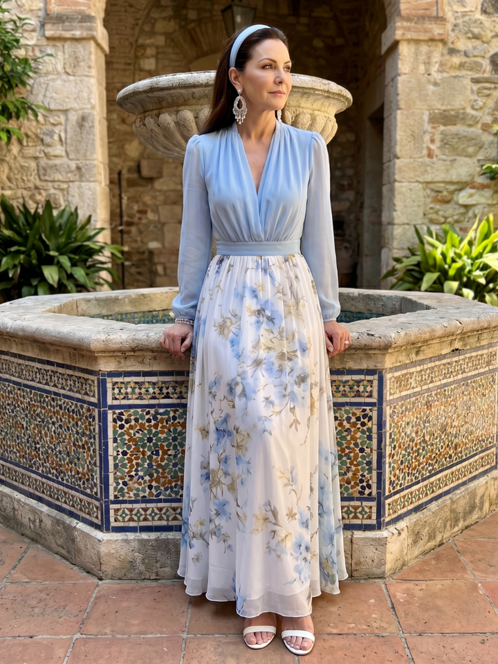 The Rhea V-Neck Maxi Dress