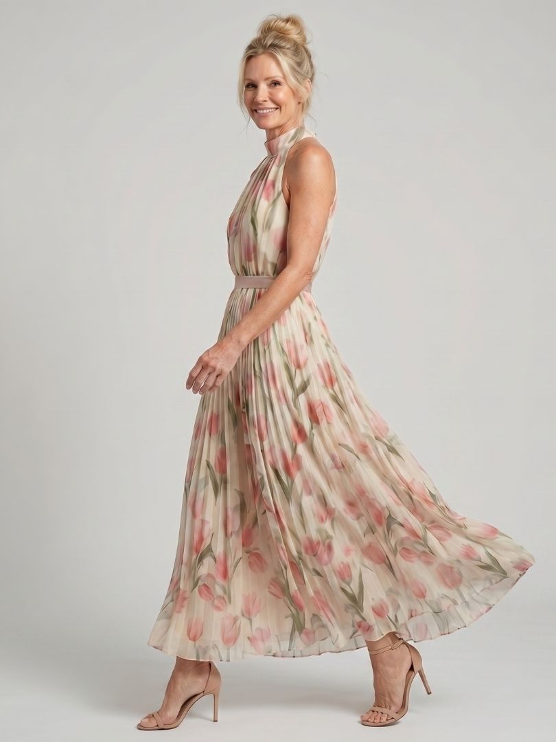 The Anouk Pleated Maxi Dress