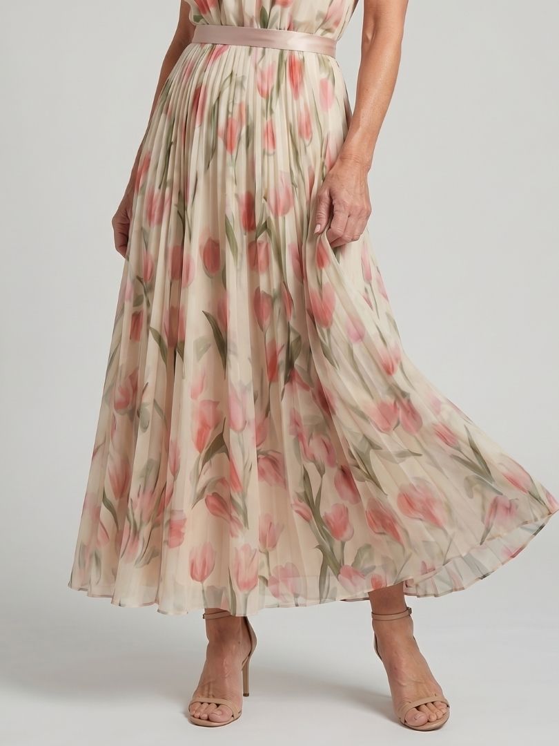 The Anouk Pleated Maxi Dress