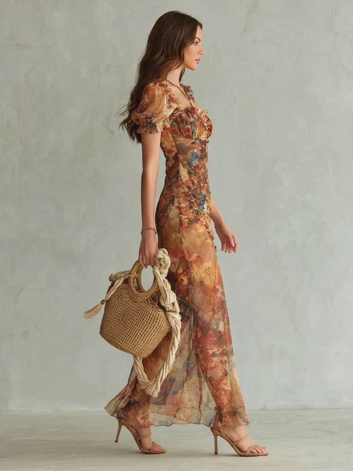 The Coralie Ruched Midi Dress