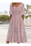 EVELYN | ELEGANT TUMMY-FLATTERING POLKA DOT MIDI DRESS