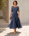 Rosa – The Flattering Lace Midi Dress