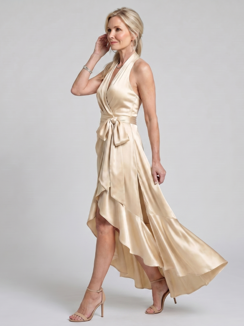 The Delyth Halter Wrap Dress