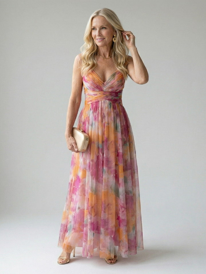The Celestine Wrap Maxi Dress