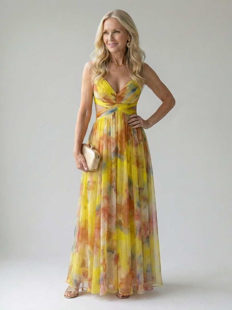 The Celestine Wrap Maxi Dress