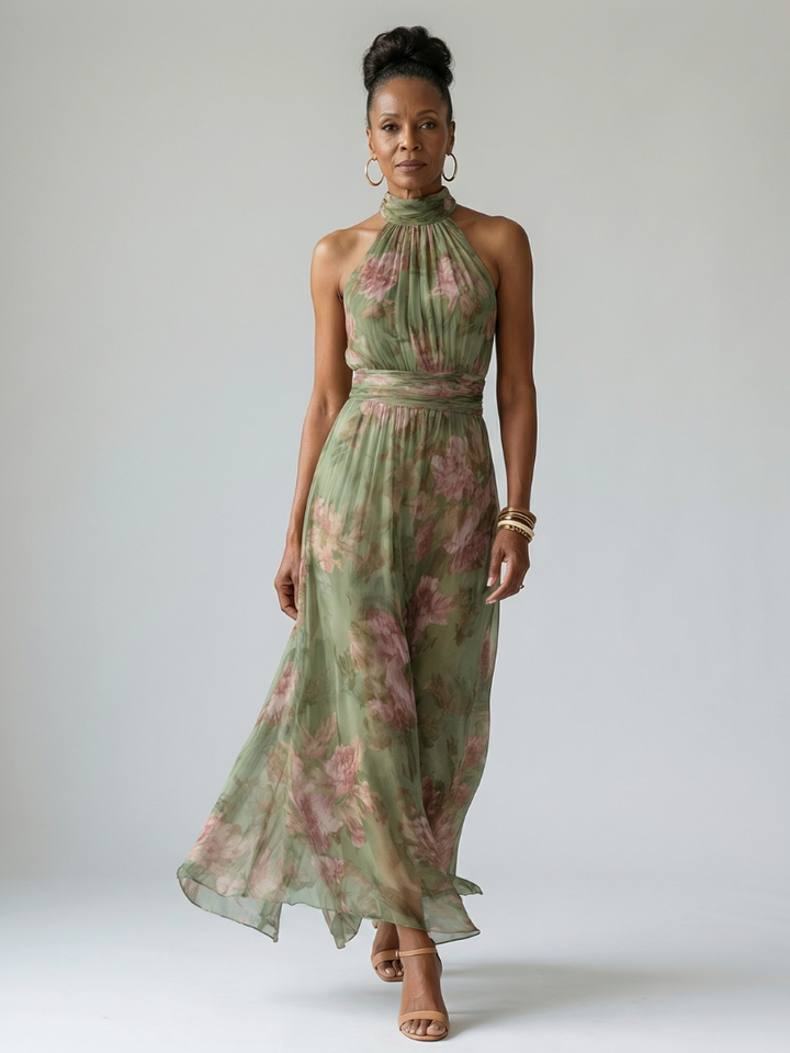 The Marguerite Halter Maxi Dress